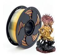 PLA Silk Gradient Rainbow Black Red Gold PLA Filament 1.75mm High Intensity 3D Printer Filament, Toughness Enhanced PLA 3D Printing Filament 1kg (2.2lbs) Spool Neatly Wound Fit Most FDM Printer