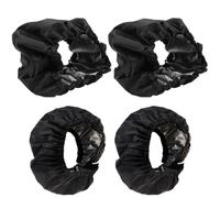 PLABBDPL Pram Buggy Push Chair Stroller Wheel Covers, 4 Pieces, Waterproof, Compatible with Stroller Wheels, Size: Large (25 cm Diameter, 14 cm Width), Small (20 cm Diameter, 12 cm Width)