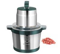PLABNK 6L Large Capacity Electric Meat Grinder, 1000W Stainless Steel Meat Mincer, Sausage Maker Machine, for Baby Food, Meat, Vegetables, Fruits,Silver