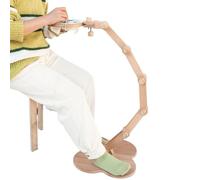 PLABNK Retractable Folding Embroidery Frame + Embroidery Stretcher, Wooden Cross Stitch Frame, Floor-standing Wooden Cross Stitch,Beige