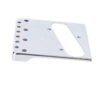 Placa de puente Sillín eléctrico de 6 cuerdas Puente de guitarra ajustable de acero cromado para accesorios de guitarra Telecaster Plata 86x77x10mm