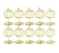 Place Card Holders - Harvest Pumpkin Table Signs, Card Displays | Set of Ten Fall Inspired Clip Holders for Banquets Exhibitions Anniversaries Cafes Dining hallss, Sturdy Decorative Name Perfect
