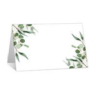 Place Cards 3.5 x 4 Inch Tented Blank Table Cards Greenery Place Cards for Wedding or Party Name Cards for Table Setting Reserved Seating Dinner Place Cards Seating Place Cards for Tables,100 Pcs