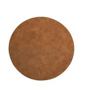 Place Mat 1/4/6/10sets PU Leather Placemats Round Washed Cowhide Pattern Table Mats For Dining Kitchen Party Decoration(COR brownness,4sets)