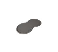 Place mat for food bowls, natural rubber, 45 × 25 cm, dark grey