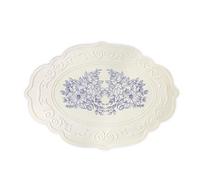 Place Mat Silicone Oval Round Placemat Retro Pattern Coffee Floral Pad Tableware Mats Dinner Cup Coasters(Color1)