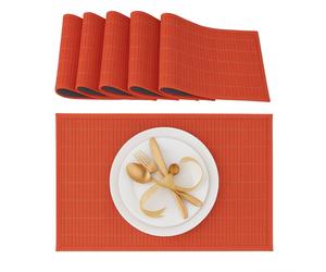 Place mats Bamboo Placemats Moisture-resistant Set of 12 Non-Slip Table Mats