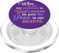 Place Your Problems On God He Will Give You Peace PopSockets PopGrip for MagSafe
