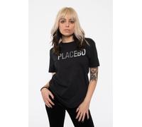 Placebo Glitch Band Logo T-Shirt in Black | Size: Medium Placebo Black M