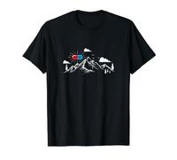 Placebo Mountain Sun Belief Nature Design Value Graphic T-Shirt, Men, Black, L