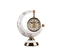 Placed Living Room Sitting Desktop Pendulum Ornaments Home Table Desk Clock (Color : Marble Numbers)