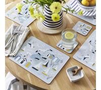 Placemat - 4 Pack Ulster Weavers Seashore Cork Backed Print Blue