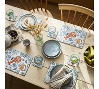 Ulster Weavers - Lobster Place Mats for Table - 4x Pieces (21 x 29 x 0.5cm) - Ocean Sea Animals Printed Cork Placemats Set of 4 - Lobster Kitchen Accessories - Table Mats with Crab & Shellfish