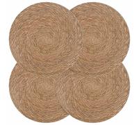 Placemat 4pcs Natural 100% Seagrass 30cm Round Eco. Rustic Dining Tabletop Mats