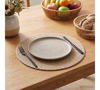 Placemat Natural Jute Handwoven 30cm Round 6pc Set Eco Dining Rustic Table Mats