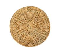 Placemat Place Mats Insulation Pads Washable Seagrass Water Hyacinth Round Natural Premium Non-Slip for Table Bowl Mats Home Christmas Wedding Decoration 6 Pieces (20 cm)