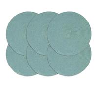 Placemats Soft Handmade Table Placement Table Runner Decor Plain Round vidaXL