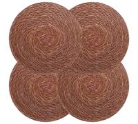 Placemat Seagrass Round 30cm Brown Natural Woven Table Mats Set of 4 EcoMatters