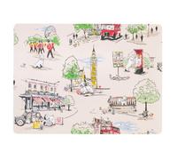 Placemat Set: 4 X Cath Kidston Billie Goes To Town, Table Mats, Cork Backed