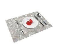 Placemat,Table Mats Place Mats Waterproof Non-Slip Heat Resistant Washable Place Mats 4 pcs Quatrefoil Moroccan Mother Of Pearl