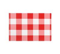 Placemat,Table Mats Place Mats Waterproof Non-Slip Heat Resistant Washable Place Mats 6 pcs,Red White Gingham