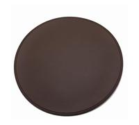 Placemats 4pcs Round Leather Placemat Thermal Insulation Coaster Table Mat(Brown)