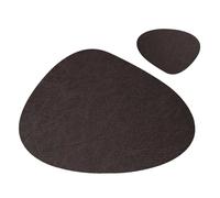 Placemats and Coaster Sets 1/4/6Sets PU Leather Placemats and Coasters Waterproof Coffee Kitchen Table Pad Mats Wrinkle Free Dining(CCO chocolate,4sets)