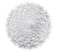 Placemats Elegant Tablemats Dandelion Flower Shape Placemats Place Mats for Kitchen Dining Table Holiday Wedding(Sliver,6Pcs)