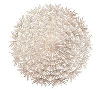 Placemats Elegant Tablemats Dandelion Flower Shape Placemats Place Mats for Kitchen Dining Table Holiday Wedding(Gold,6Pcs)