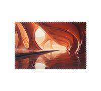 Placemats for Dining Table Set of 6 12x18in AKGFFDS Desert Architecture Printing for hotel Family Banquet