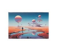 Placemats for Dining Table Set of 6 12x18in AKGFFDS Desert Planet Printing for hotel Family Banquet