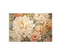 Placemats for Dining Table Set of 6 12x18in HHGFASD Flowers in the garden Pattern for hotel Family Banquet