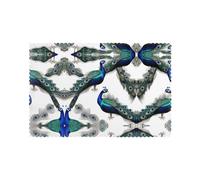 Placemats for Dining Table Set of 6 12x18in HHGFASD Peacock Pattern for hotel Family Banquet