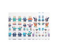 Placemats for Dining Table Set of 6 12x18in HHGFASD Pixel Bear Riot Pattern for hotel Family Banquet
