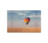 Placemats for Dining Table Set of 6 12x18in VVXBHGR Hot air balloons in the desert Prints for hotel Family Banquet