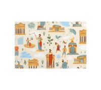Placemats for Dining Table Set of 6 12x18in YTUOPWE Egyptian architecture Picture for hotel Family Banquet