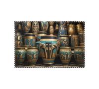 Placemats for Dining Table Set of 6 12x18in YTUOPWE Egyptian Magic Jar Picture for hotel Family Banquet