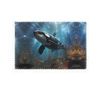Placemats for Dining Table Set of 6 12x18in YTUOPWE Huge killer whales Picture for hotel Family Banquet