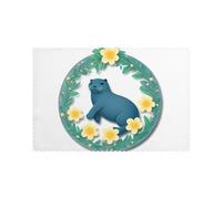 Placemats for Dining Table Set of 6 WHJDPP Blue Seal in a Circle Printing Hotel Family Banquet