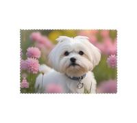 Placemats for Dining Table Set of 6 WHJDPP Lovely Maltese Dog Printing Hotel Family Banquet