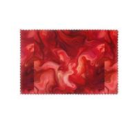Placemats for Dining Table Set of 6 WHJDPP The red fire is Flowing Printing Hotel Family Banquet
