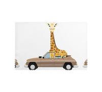 Placemats for Dining Table Set of 6 WHJSHOP Giraffe in The car Pattern Hotel Family Banquet