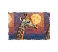 Placemats for Dining Table Set of 6 WHJSHOP Giraffe Looking at The Moon Pattern Hotel Family Banquet