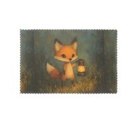 Placemats for Dining Table Set of 6 WHJSHOP Little Fox Holding a Lantern Prints Hotel Family Banquet