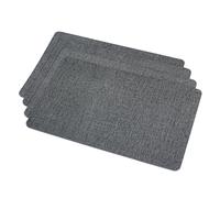 Placemats Heat Resistant Rectangle Black 4pcs
