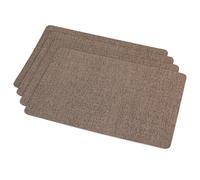 Placemats Heat Resistant Rectangle Brown 4pcs