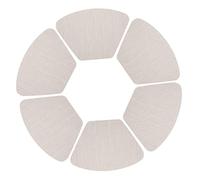 Placemats Large Set of 6, Table Mats Beige 19x13 Inch Sector Bamboo Pattern Vinyl Polyester