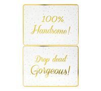 Placemats Mr Mrs Drop Dead Gorgeous Dining Table Novelty Gift Gold Words Set of 2