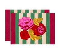 Placemats Nizam Stripes - Set of 2 Green one size