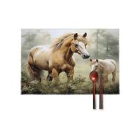 Placemats Placemats Set of 6 Animals Embroidery Paintings Horses Placement Mats for Dining Table Place Mats Suitable for Personal Dining Tables Dinner Parties BBQ Weddings